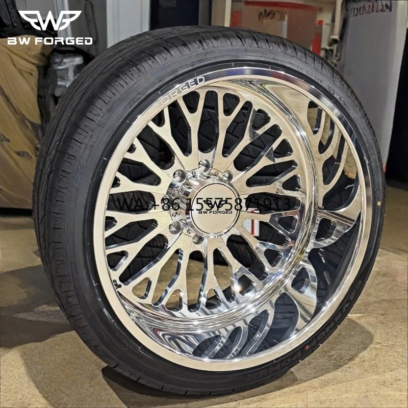

Concave Passenger Car Wheels Polished22x12 24x12 24x14 26x16 28x16 with Custom Floating Center Caps 6 Lug chevy Wheels