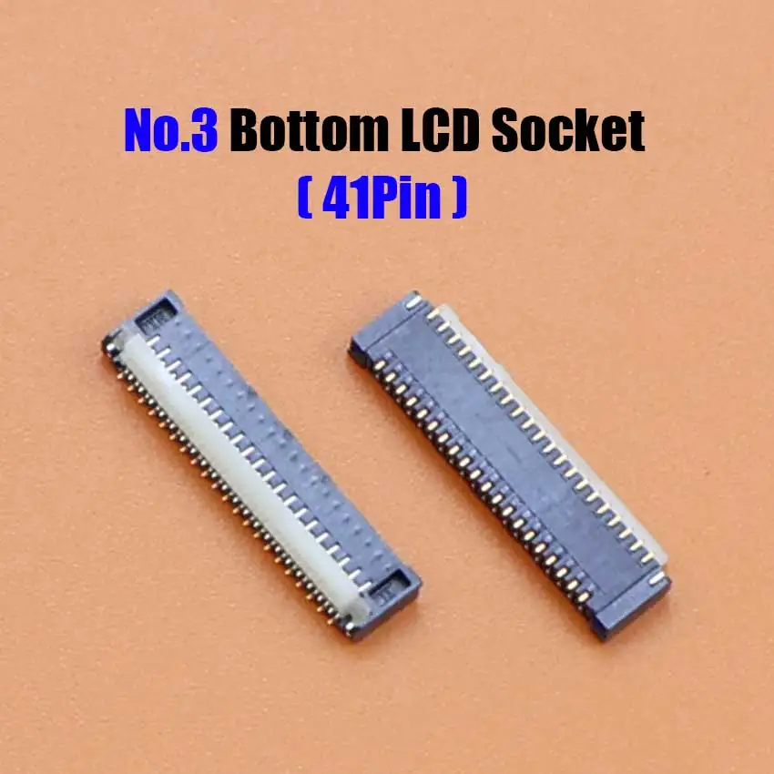 1 pieza para nuevo puerto de carga USB 3DS juego ranura para tarjeta SD bocina enchufe de cámara Joystick táctil botón superior LCD Screem conector FPC