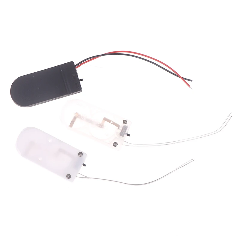 New 10Pcs For CR2032 Button Coin Cell Battery Holder Case Cover With ON-OFF Switch+10/15CM Leads Wire Battery Box Dual Slots