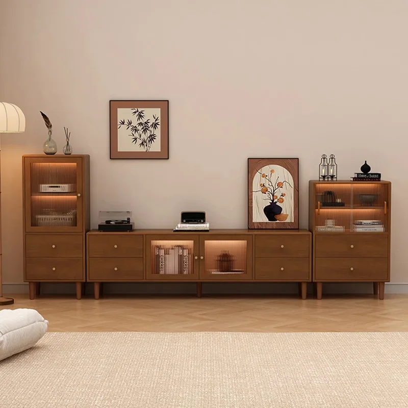 Trendy European Tv Stand Storage Beauty Italian Luxury Tv Stand Aesthetic Vintage Nordic Tv Meuble Living Room Furniture