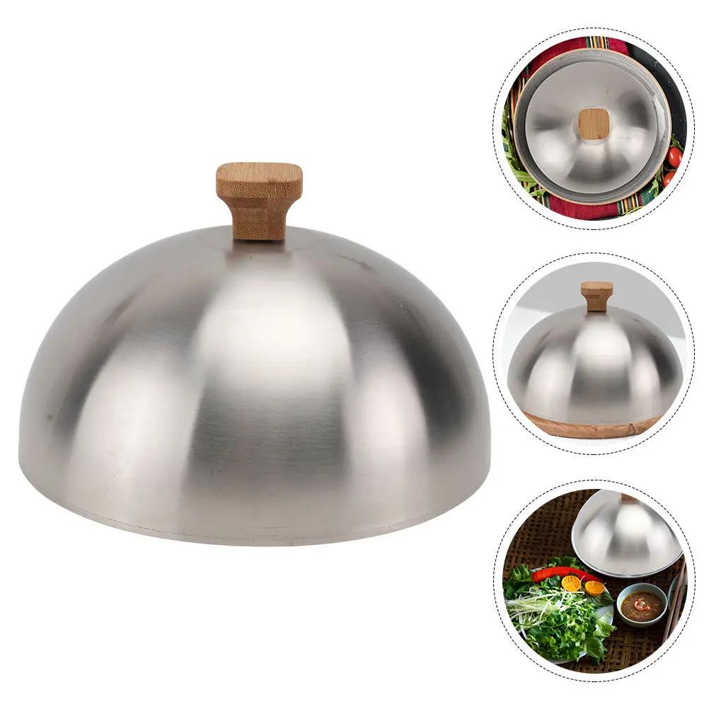 Stainless Steel Food Cover Round Insect-Proof Anti-Splash Protective Cover Kitchen Bbq Meal Fresh-Keeping Houseware