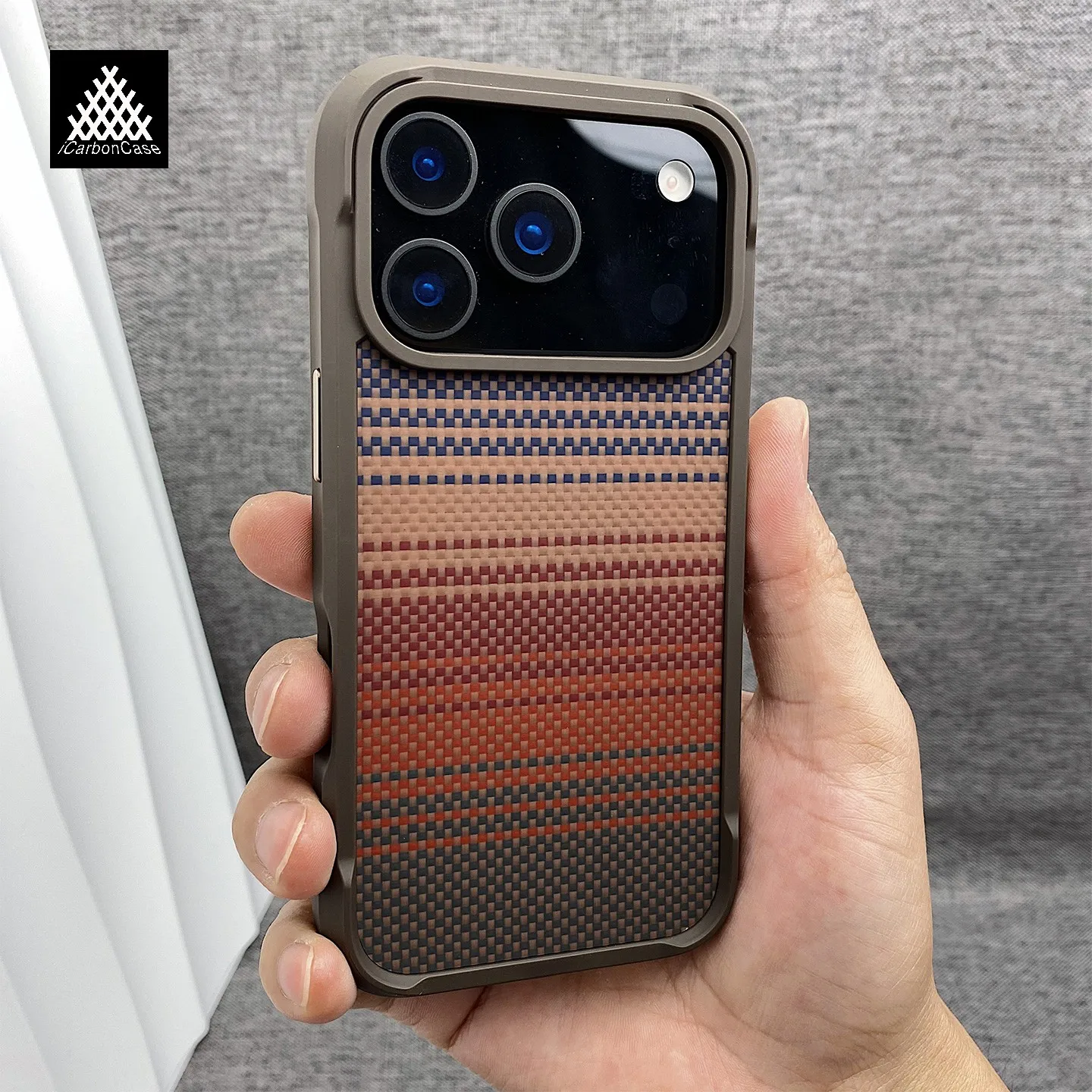 

For iPhone 17 16 15 Pro Max 17Air Real Aramid Kevlar + Anti-drop TPU Full Coverage Protective Magnetic Phone Case with Magsafe