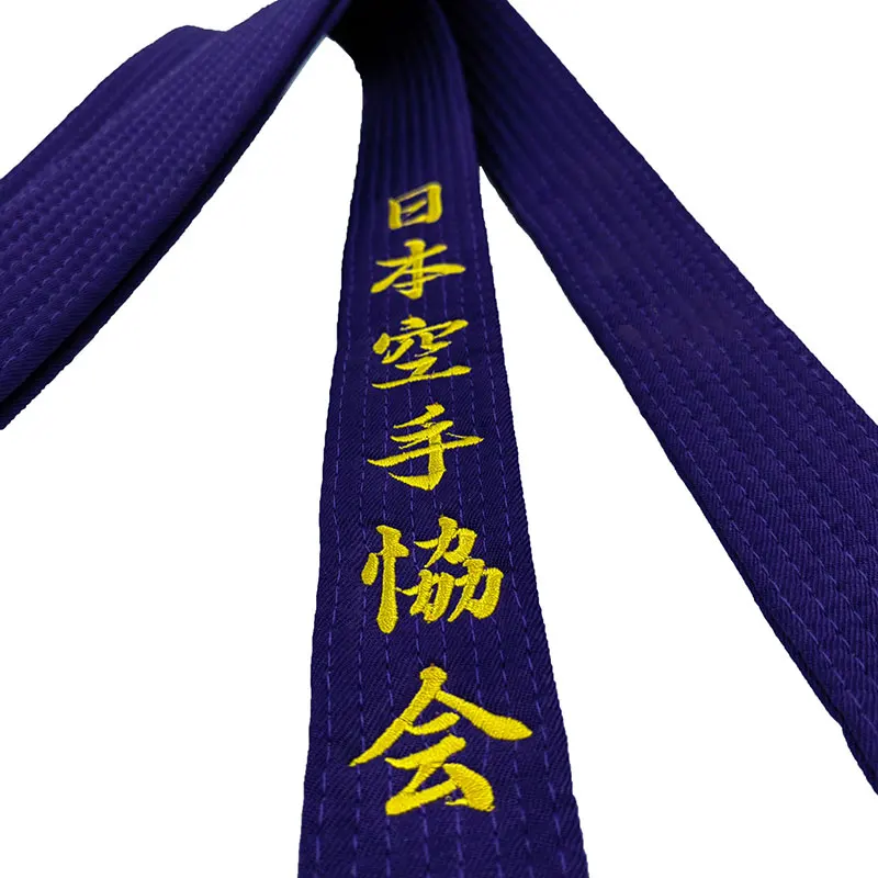 Embroidery JAPAN KARATE ASSOCIATION (JKA) in Japanese Color BeltS,Martial Arts Belt Rankings and Testing Requirements wide 4cm