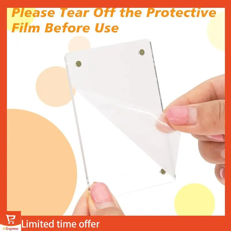 

Свежий акриловый магнит на холодильник, фоторамка, держатель для фотографий, прозрачная пленка для фотодисплея, прочная пленка для фотографий, 2,36 х 3,54 дюйма