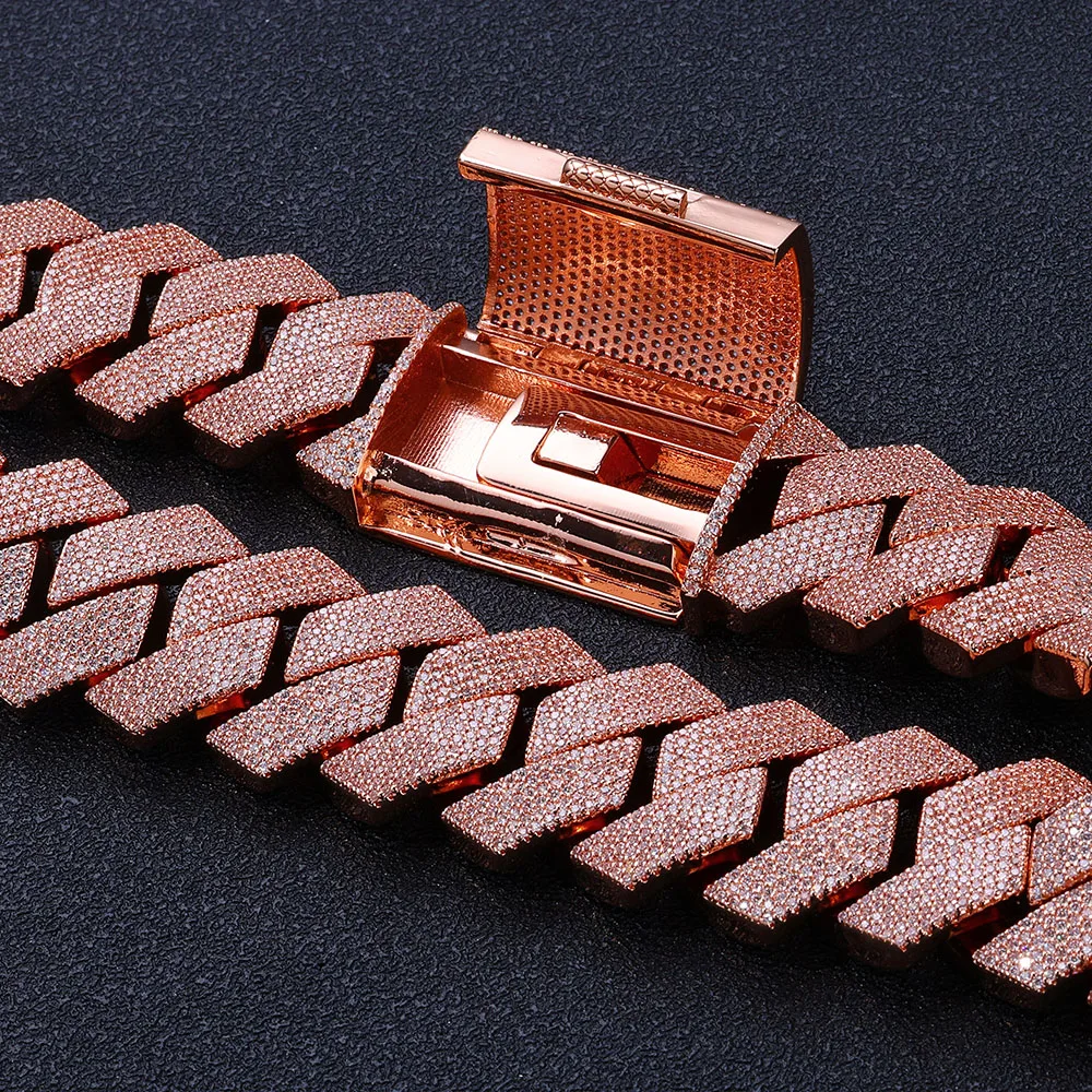 ESKEEM 20/26/36mm Iced Out Diamond Chunky Cuban Link Chain Necklace Gold Plated Hip Hop Jewelry for Men