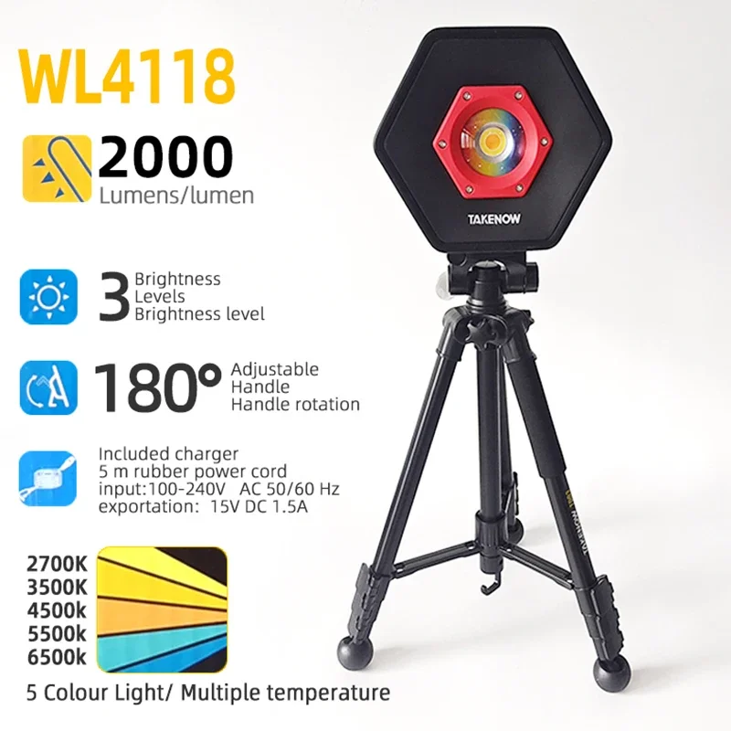 

Large Floodlight Multi-color Temperature Lamp TAKENOW for car Polishing Repair Lamp Car Beauty Auto Repair