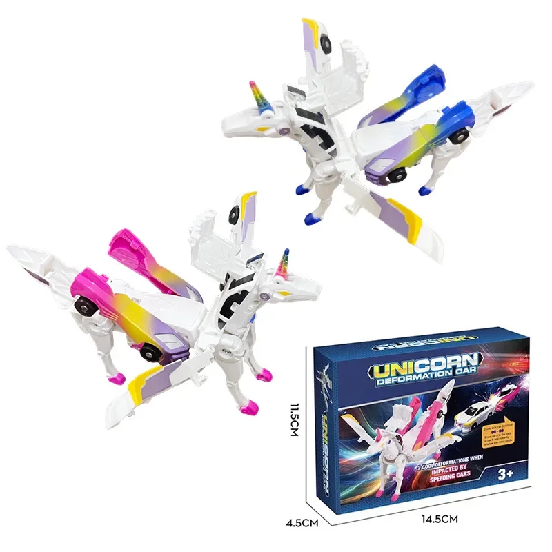 Unicorn Pegasus Action Figure Deformation Robot Burst Collision Magical Transformation Beast Trendy Toys Kids Gift Surprise Gift