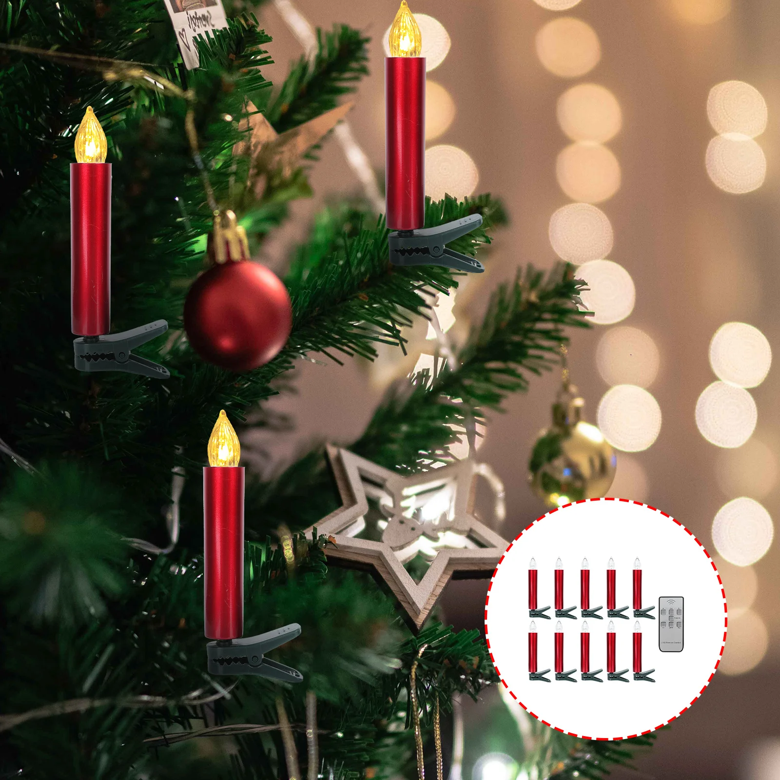 10 Buah Lampu Elektronik Bahan Premium Lampu Dekorasi Pesta Pernikahan Lampu Hangat Remote Control Tahan Lama