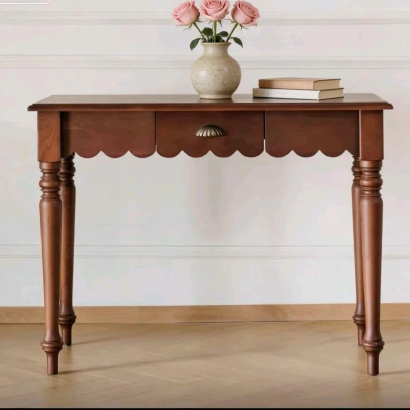 Solid wood makeup table Bedroom makeup table Modern simple desk Dresser Whole house furniture American porch cabinet