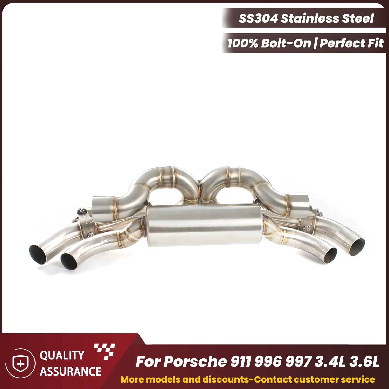 

Sporty Exhaust Sound ECCF Valved Catback Exhaust For Porsche 911 996 997 3.4L 3.6L Performance Upgrade Easy Installation