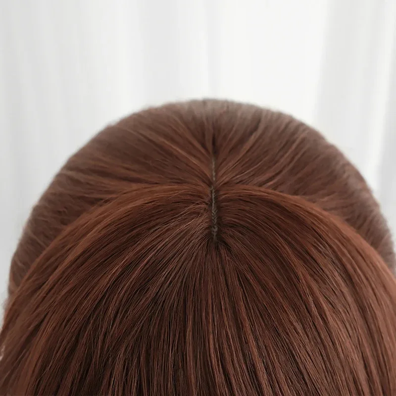 AAA 2025 ROLECOS LOL Risen Legend Ahri شعر مستعار تأثيري 65 سنتيمتر اللون البني مع جديلة الباروكات النساء مقاومة للحرارة الشعر الاصطناعية #5