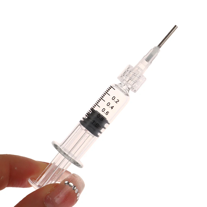 1Set 1ml Glass Syringe Borosilicate Glass Prefillable Syringe Borosilicate Glass Boxed Packaging With Needle