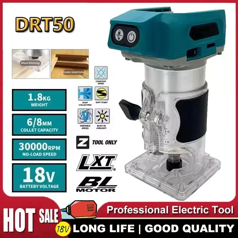 

Fit Makita DRT50 Cordless Trimmer Rechargeable Trimming Machine Brushless Slotting Tool Milling Woodwork Engraving Machine