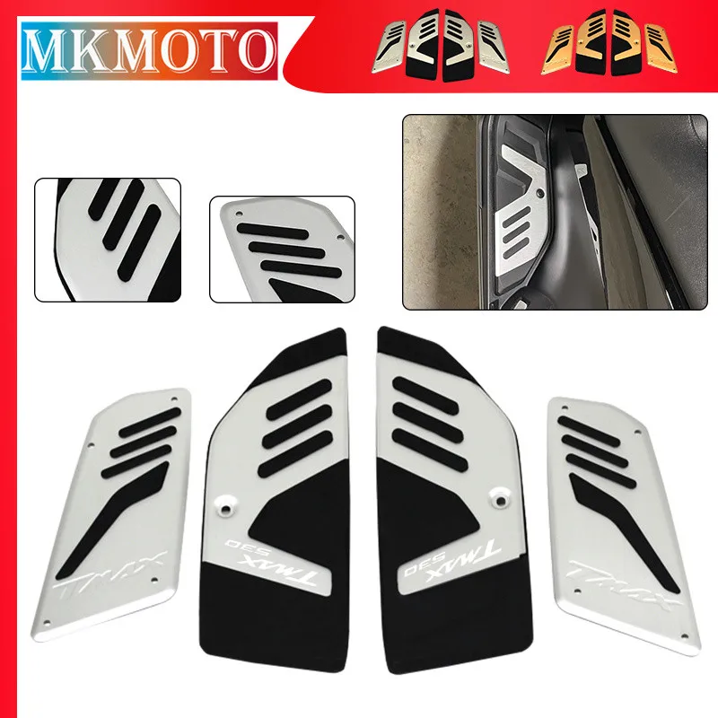 

For TMAX530 DX SX 17-19 TMAX560 TECH MAX 20-21 Motorcycle Front Rear Footboard Steps Foot Footrest Pegs Plate Pads tmax530 560