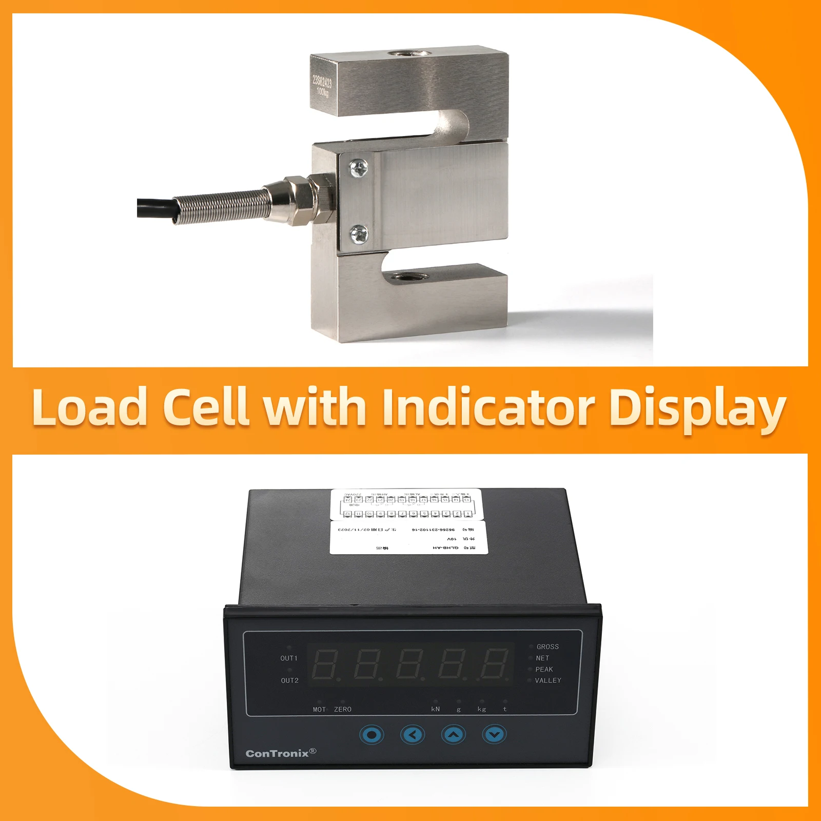 

S-type Load Cell Sensor with Indicator Display Test Tension and Compression Force Weight Pressure 5KG 10KG 20KG 30KG 50KG 100KG