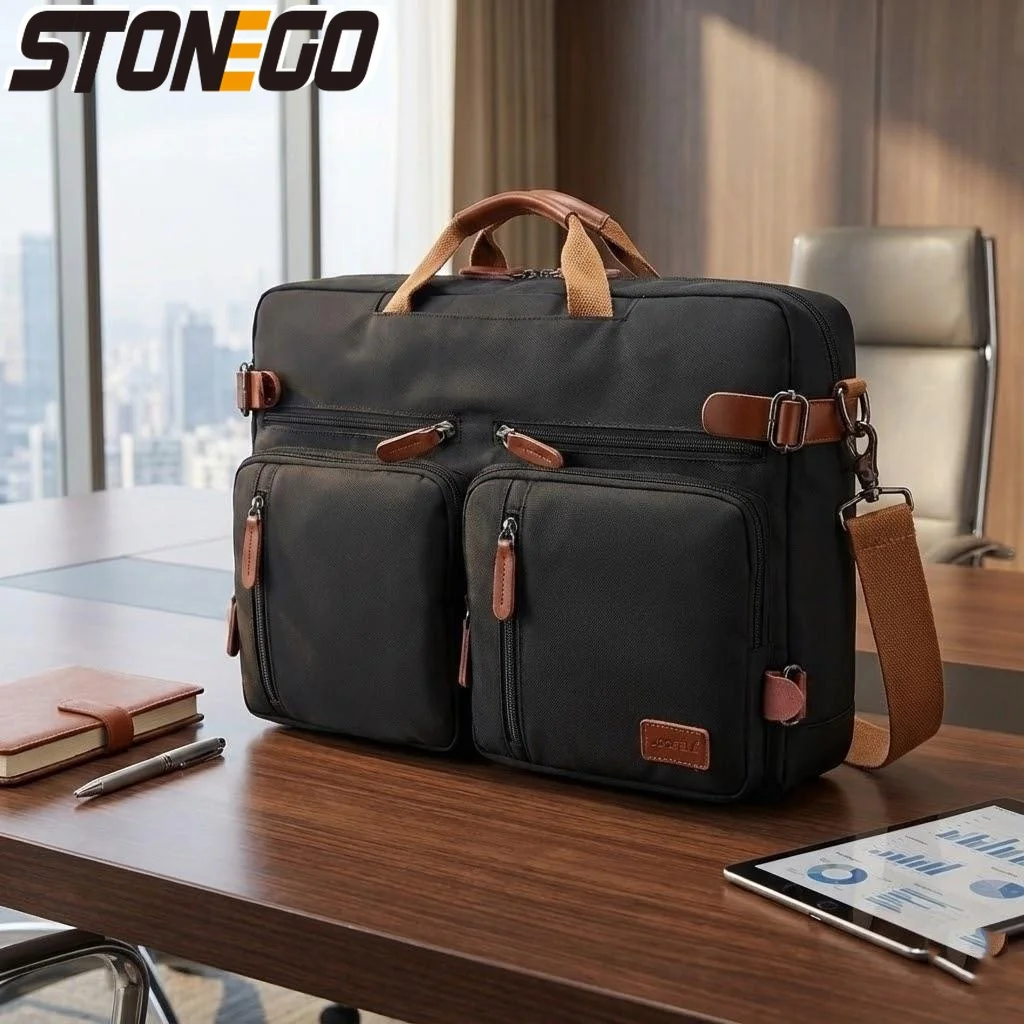 

Convertible Laptop Backpack 15.6-17.3 Inch Messenger Shoulder Bag Business Travel Briefcase