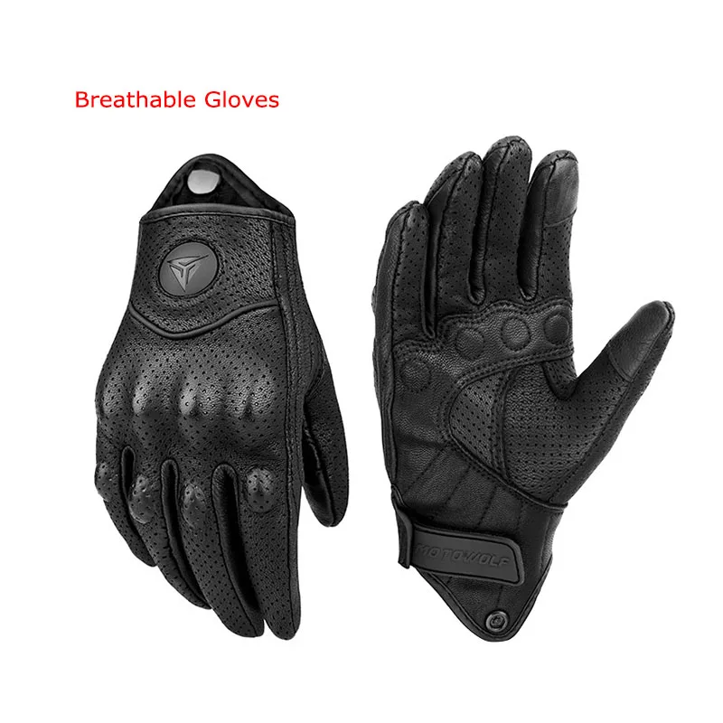 Motorcycle Gloves Leather Breathable Waterproof Gloves Cycling Winter Gloves Motorbike Gloves For BMW R1200GS For Honda NC750X