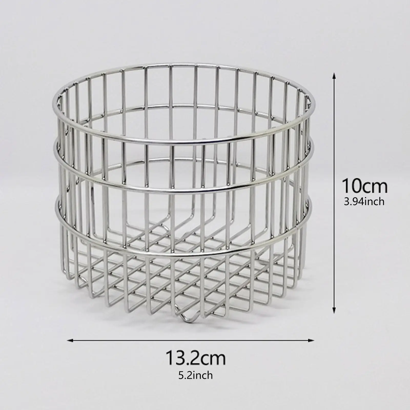Wire Basket Portable Round Versatile Fruit Bowl for Dormitory Kitchen Office