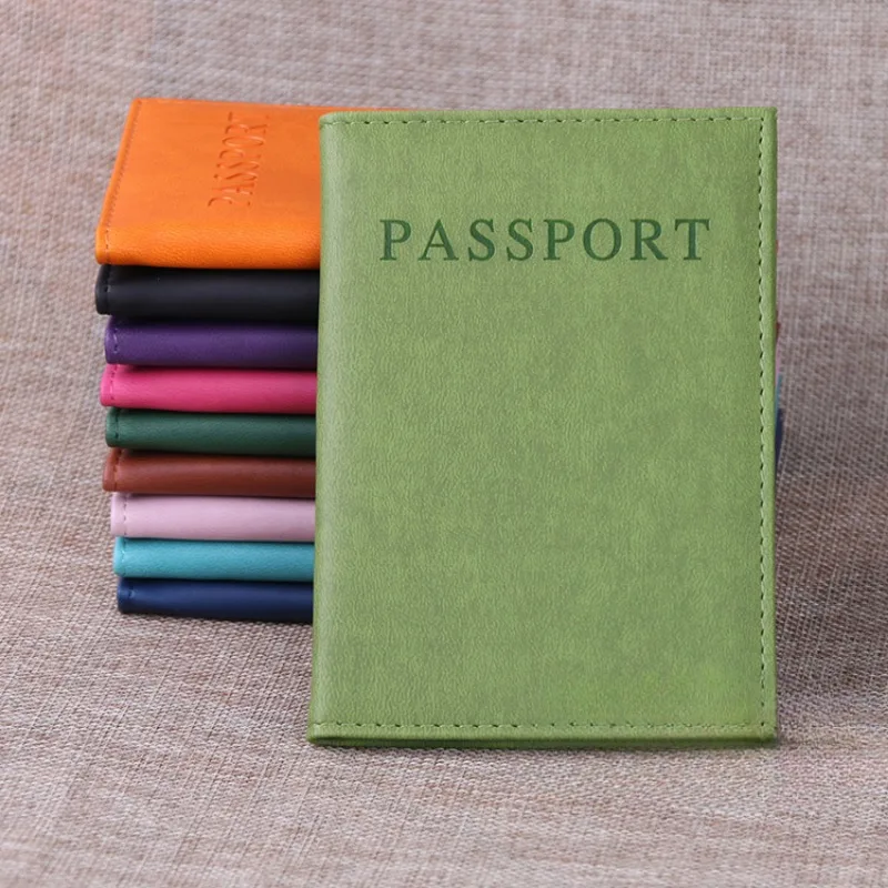 

High Quality English PU Leather Passport Covers Document Cover Travel Passport Holder ID Card Passport Holder Travel Acceessory