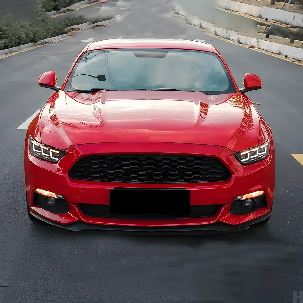 

Модернизированные автомобильные передние фонари для Ford Mustang 2015-2017, светодиодные автомобильные фары в сборе, динамическое мигание, 3 линзы проектора, аксессуары