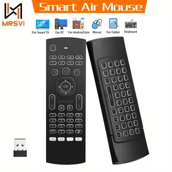 MRSVI 2.4GHz Wireless MX3 Air Mouse Remote Control Backlit IR Learning Mini Keyboard for PC,Android TV Box