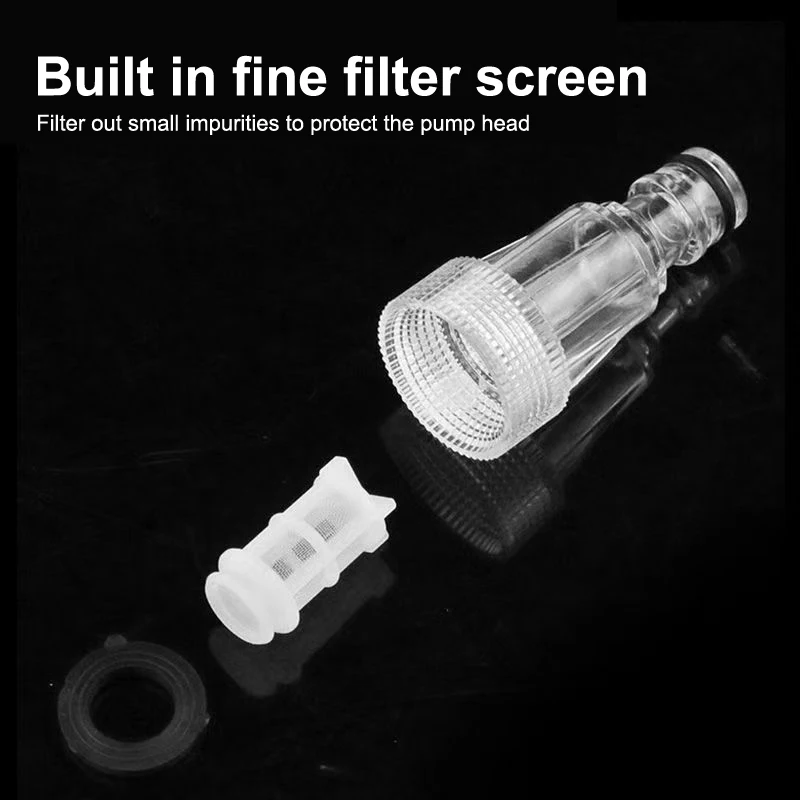 

5 шт. адаптер для садового шланга для мойки высокого давления, 3/4-дюймовая мойка высокого давления, прозрачный пластиковый фильтр для воды, сменный инструмент