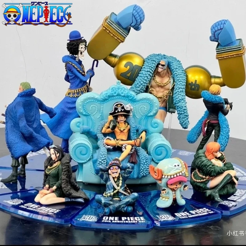 Bulk Cargo Bandai Zero Pirate King 20th Anniversary Blue Clothes, Huafu, Lufeina, Miro, Robin, Joba Decoration, Handmade Gift