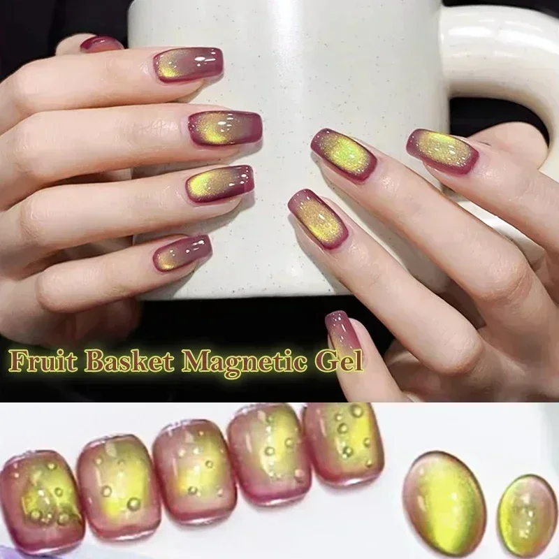 1pc Guava Katze Magnetische Gel Nagellack Mit Magnet Stick Set Sommer Obst Semi Permanent Soak Off UV Gel lack Nagel Liefert