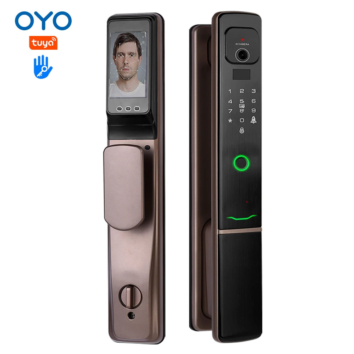 

OYO Good Quality Outdoor Gate Lock Unique Stylish Inteligente For Home Wooden Doors Electronic Smart Fingerprint Door Lock