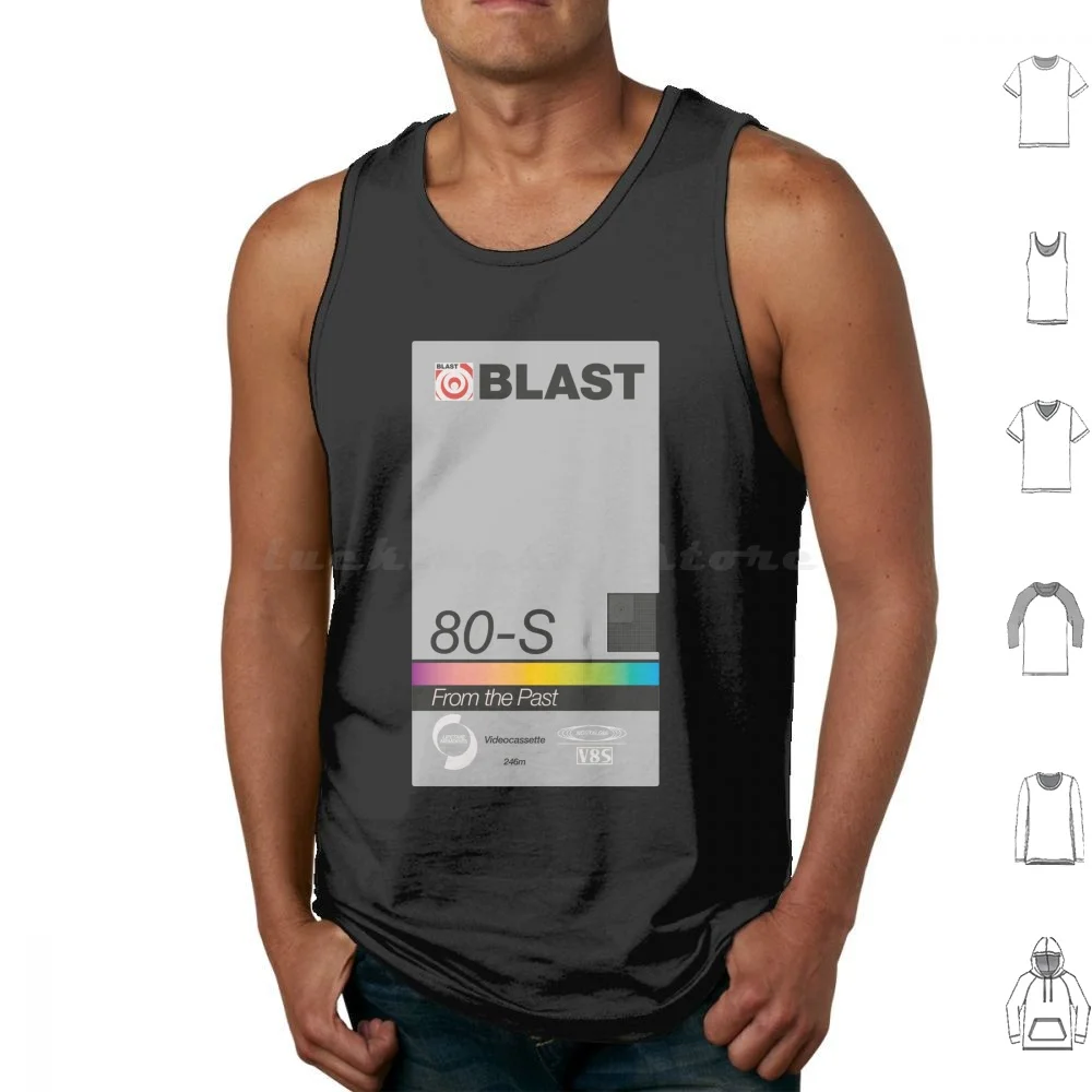 Blast Vhs Tank Tops Vest Sleeveless Super Tape Vhs 90s 80s Vintage Retro Rad Funny Cool Nostalgia Hispter Movie Record