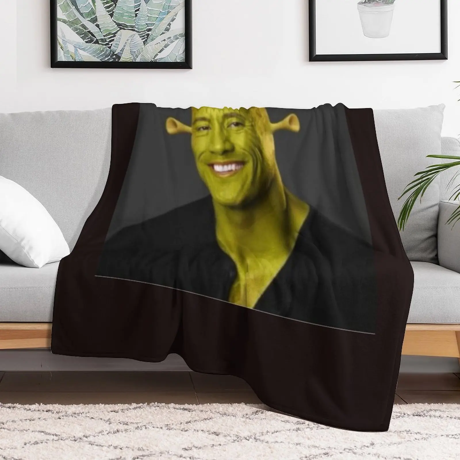 Dwayne &x27;The Shrok Johnson Classic T-Shirt Throw Blanket manga sofa bed halloween Cute Plaid Blankets