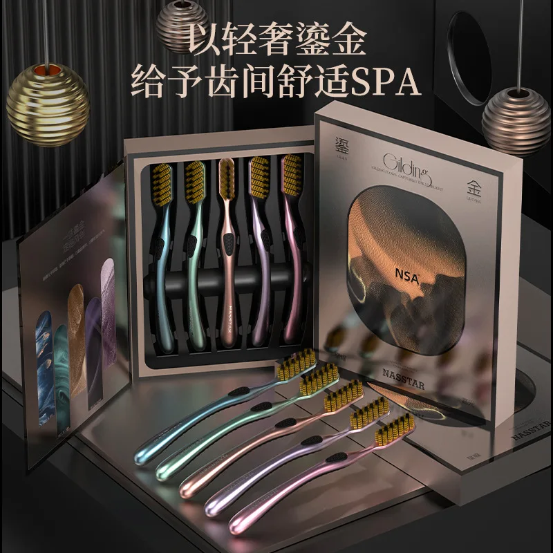 New large-head medium-hard bristled toothbrush with wide head, high-end and good-looking adult brushing teeth