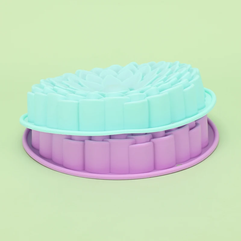 3D Flower Baking Tray Silicone Cake Molds Form Mousse Pizza Pan Large Bakery Dish Bakeware Tools DIY Toast Bread Moulds Ice Tray