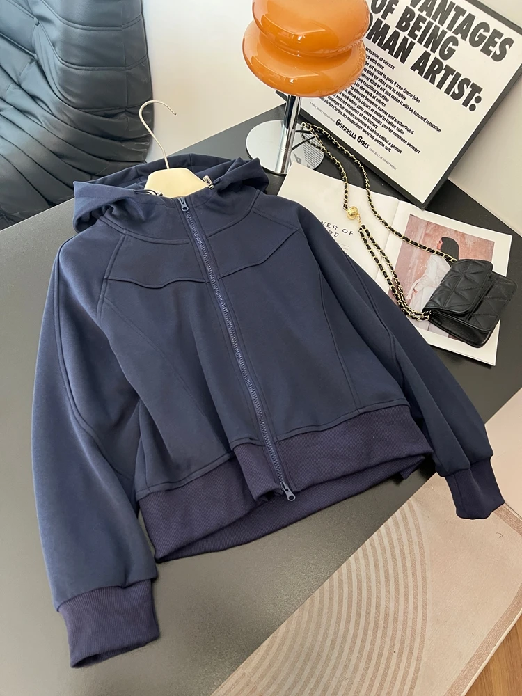 

Ladies Hoodie Jacket plus Size Casual Zipper Top Spring 2026 New Style Slimming Young-looking Comfortable Long Sleeve Sweatshirt