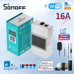 SONOFF TH Elite 와이파이 스마트 스위치, 온도 및 습도 모니터링 스위치, 스마트 홈, Alexa WTS01 RL560, 16A, 20A