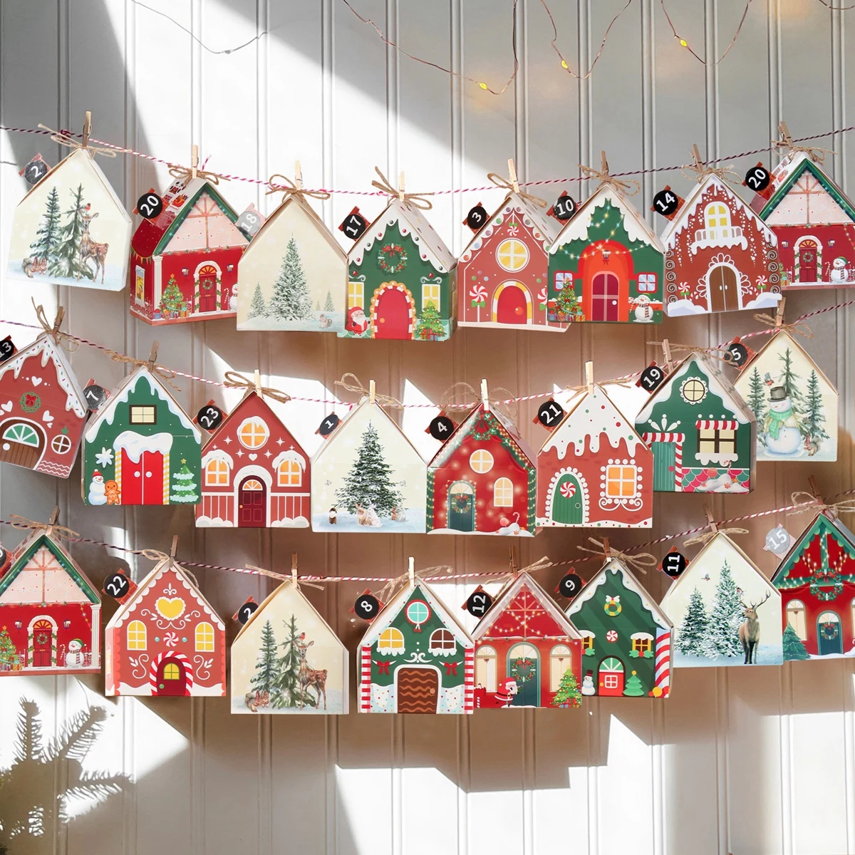 Christmas Paper Box Merry Christmas Decorations For Home 2024 Christmas Tree Ornament Xmas Navidad Natal Gifts New Year 2025