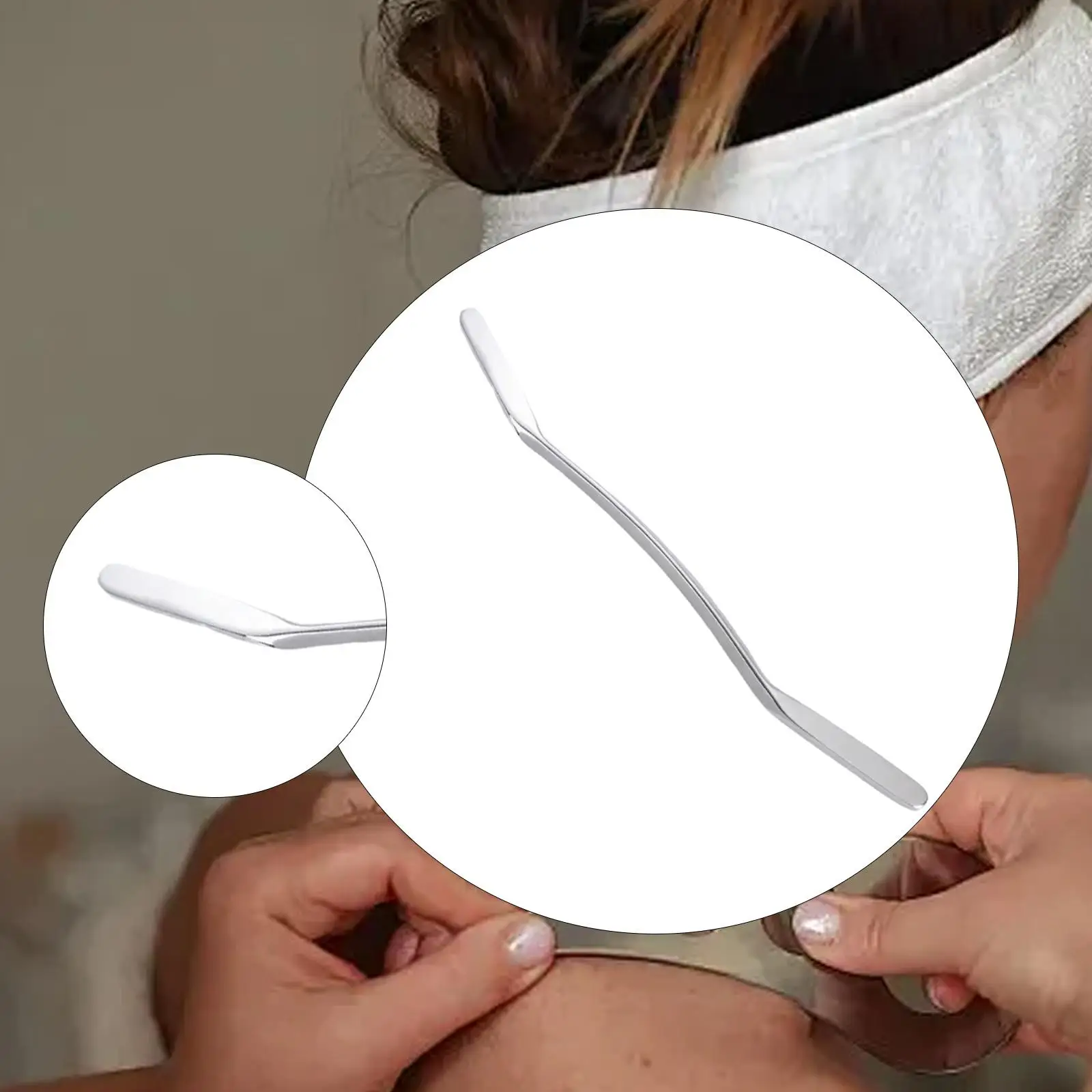 

Gua Sha Massage Tool Handheld Portable Versatile Sturdy Scraping Tool Relaxing Stainless Steel for Body Back Neck Face Full Body