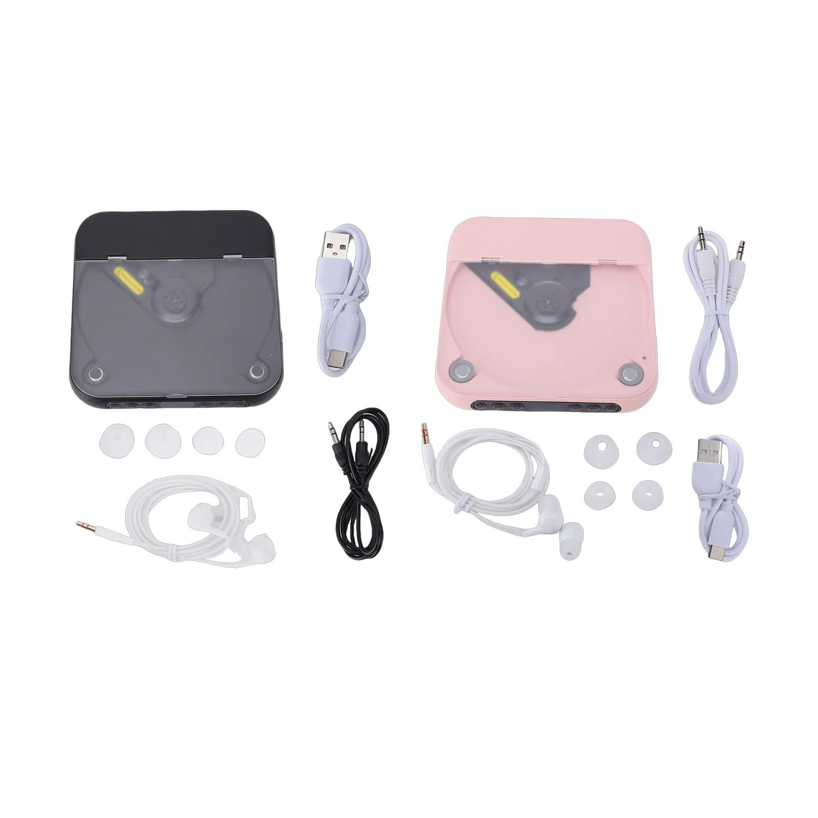 

Портативный CD-плеер с двумя стереодинамиками, Bluetooth 5.3, перезаряжаемые наушники, LCD-дисплей, поддержка CD, AUX, USB-вход, функция повторного воспроизведения