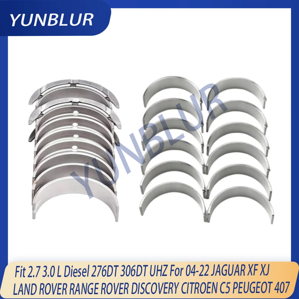 

STD 0.25 Main & Connecting Rod Bearing Set Fit 2.7 3.0 L Diesel 276DT 306DT UHZ For 04-22 JAGUAR XF XJ LAND ROVER RANGE ROVER