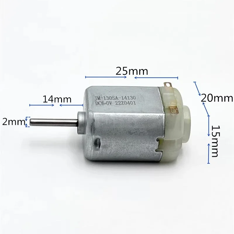 FF-130SA-14130 Mini 130 Motor DC 3V 3.7V 5V 6V 13800RPM High Speed Strong Magnetic Micro 20mm Electric Motor DIY Hobby Toy Model