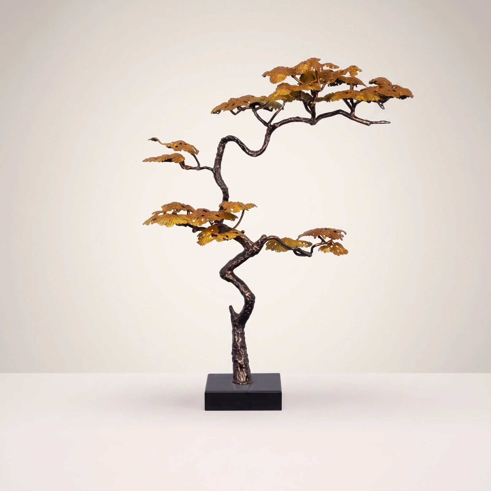 Conifer Tree Sculpture Forged Metal Tree Sculpture Statue Handmade Decor Elegant for Interior Designers, Hotel Lobby