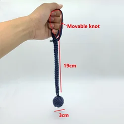 DIY Hanging Bracelet Outdoor EDC Self Defense Monkey Fist Rope Steel Ball Broken Window Breaker Personal Safety Keychain Tools