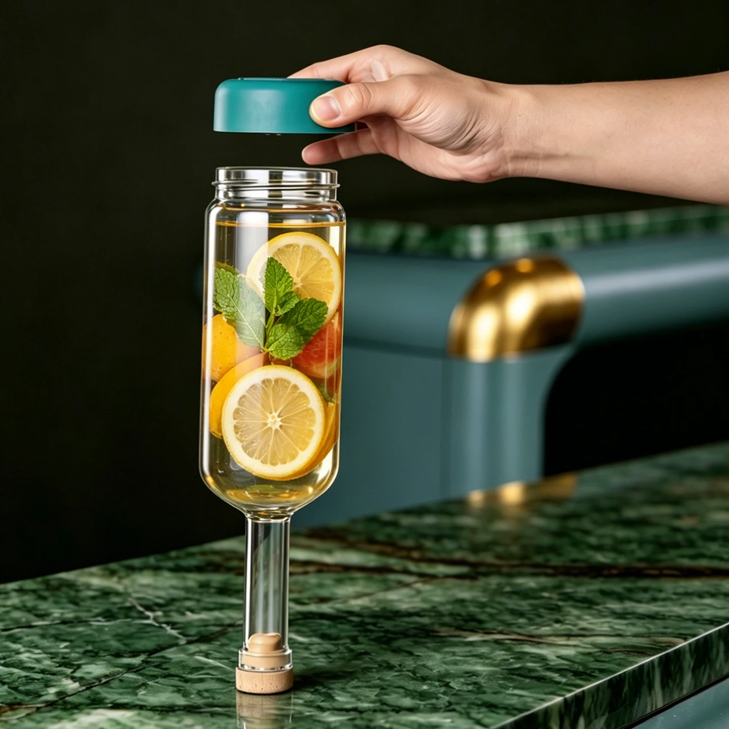 

2PCS 800ml Inmeet Creative Bubble Wine Bottle Bar Juice Cocktail Oil Bottle with Scale Bartender Supplies