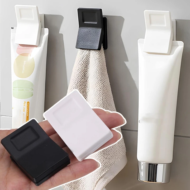 1-10pcs-wall-mounted-storage-rack-no-punch-toothpaste-holder-multi-purpose-sucker-hook-bathroom-storage-towel-hanging-clips