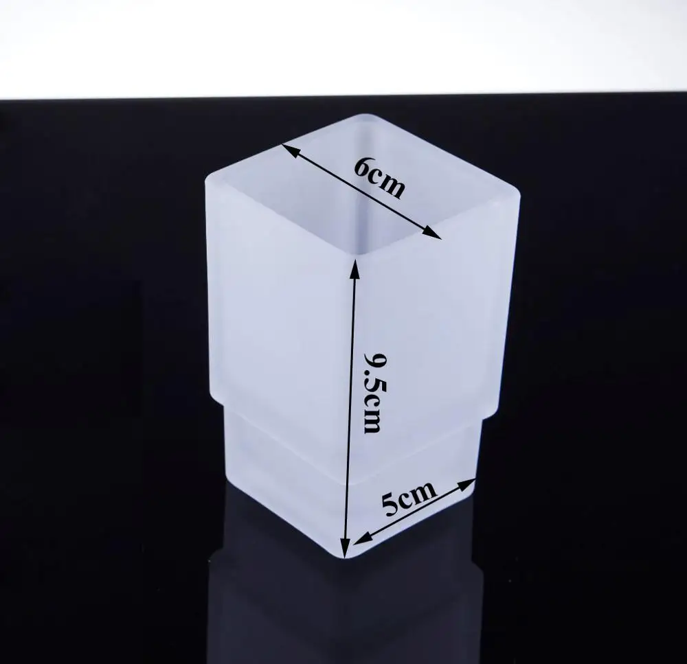 bathroom wall mounted square glass soap dish, liquid soap dispenser, toilet brush holder, toothbrush cup with SUS304 rack