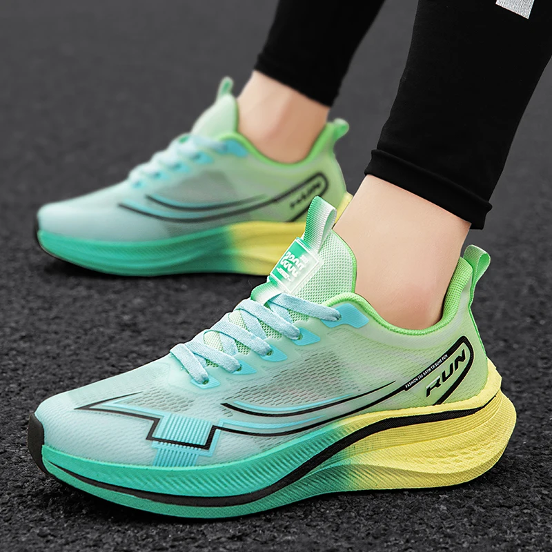 

Men's Sports Shoe Sneakers Carbon Plate Running Shoes#Male Marathon Racing Shock-absorbing Athletics Training Footwear Trend Gym