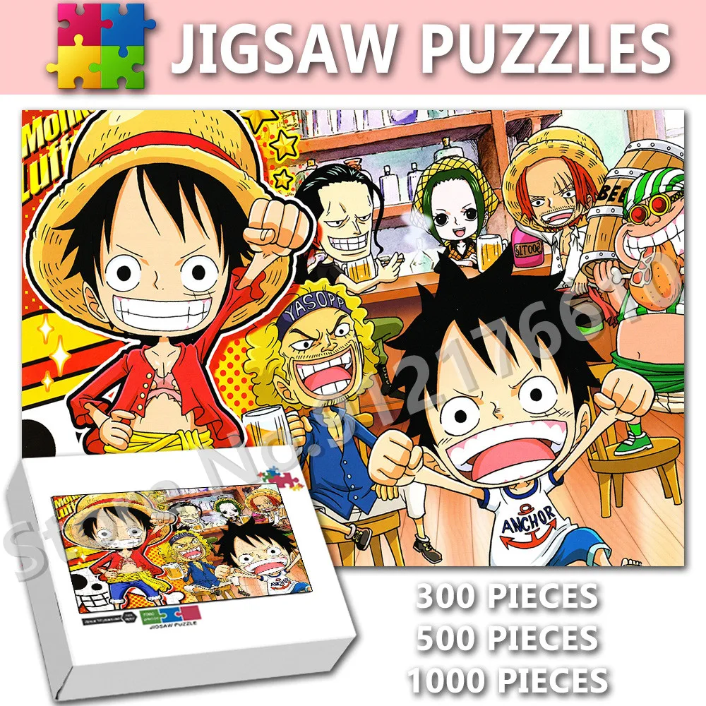 

Пазлы «сделай сам» Луффи ONE PIECE мультфильм аниме Зоро 300/500/1000 шт. головоломки распаковка развивающие игрушки рождественские подарки