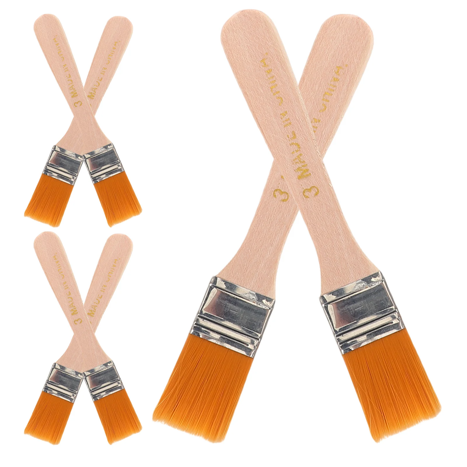

6 Pcs Mao Board Brush Paint Fence Painting Tool Wooden Handle Furniture Cabinet Door Nylon