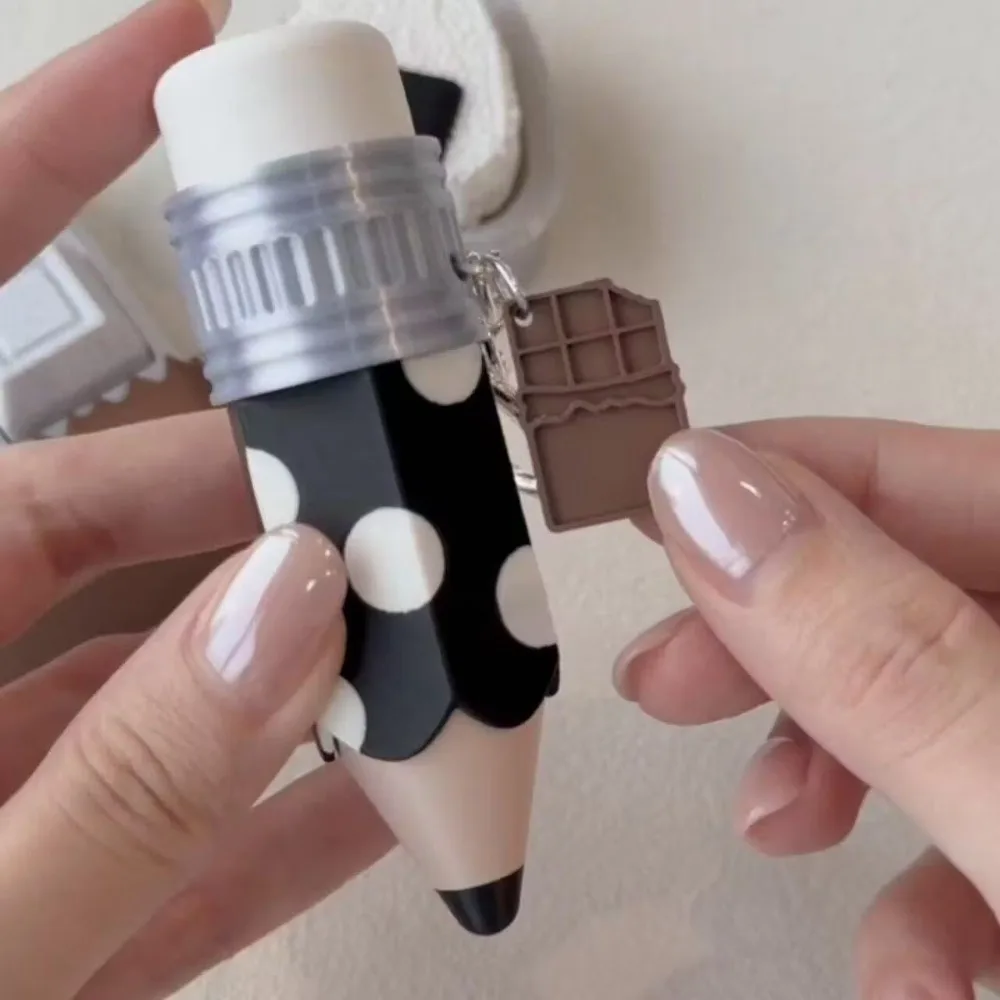 Cute 3D Printed Pencil Keycap Keychain Fidget Stress Relief Press Button Relax Switch Pencil Fidget Clicker Pencil Bag Charm