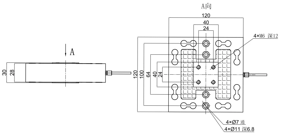 X-3A-120 Fx Fy Fz triaxial transducer 3 Aixs force torque load cell sensor